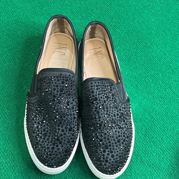 I-N-C Black Studded Slip-On Sneakers size 8 - Picture 5 of 6